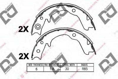 DJ PARTS bs1378 -  Комплект тормозных колодок